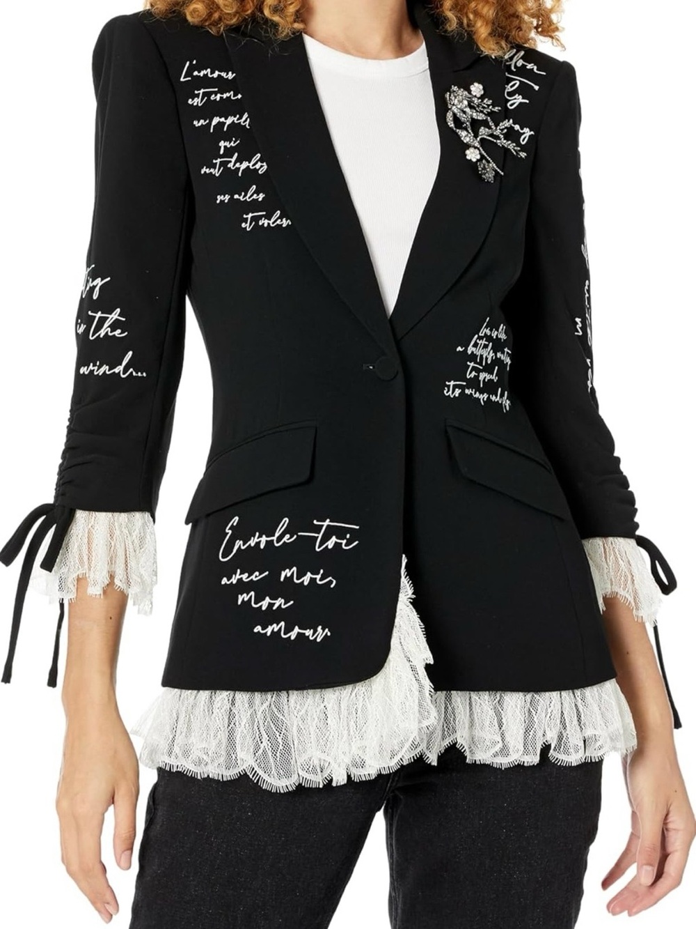 NEW! Cinq a sept mon amour embroidered Roxie blazer -  0